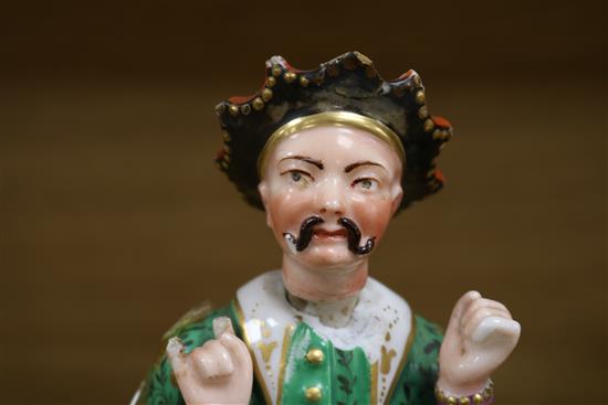 A pair of Paris area figures of a Chinaman and Chinawoman, with detachable heads